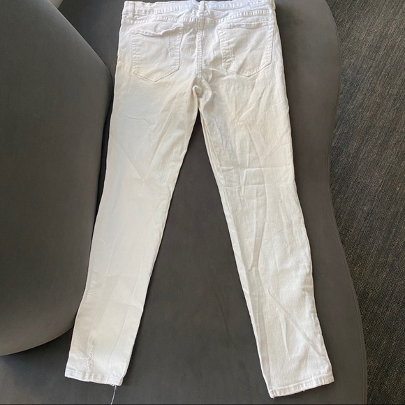 LN Joe Fresh distressed cream colour jeans SZ31/12 - Picture 2 of 10